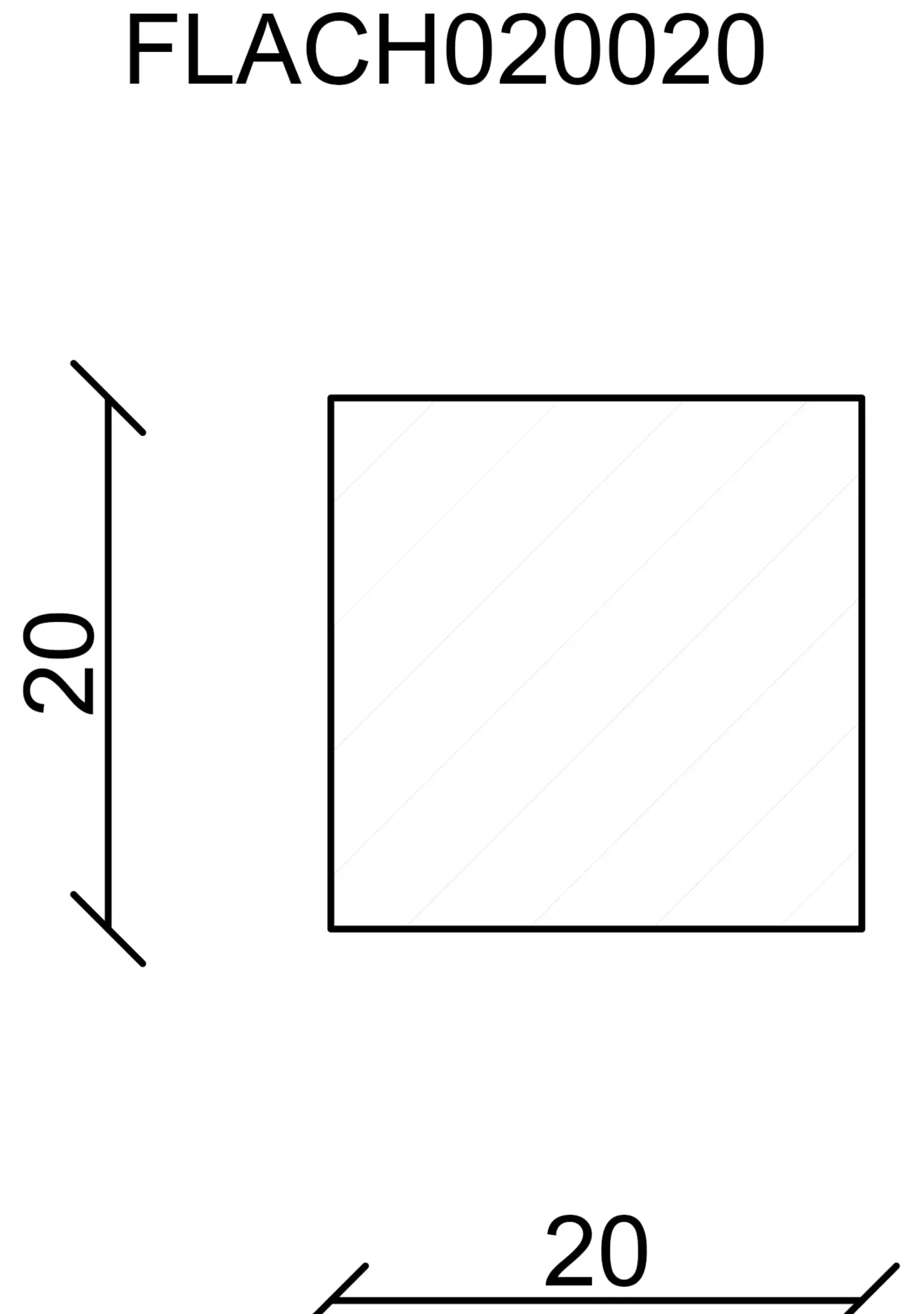 FN Neuhofer Flachleiste 100 cm 20 x 20 mm Fichte/Kiefer