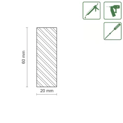 FN Neuhofer Flachleiste 200 cm 60 x 20 mm Fichte/Kiefer