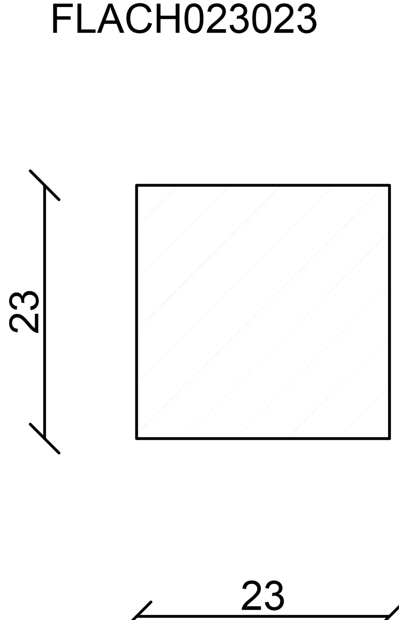 FN Neuhofer Flachleiste 95 cm 23 x 23 mm Buche