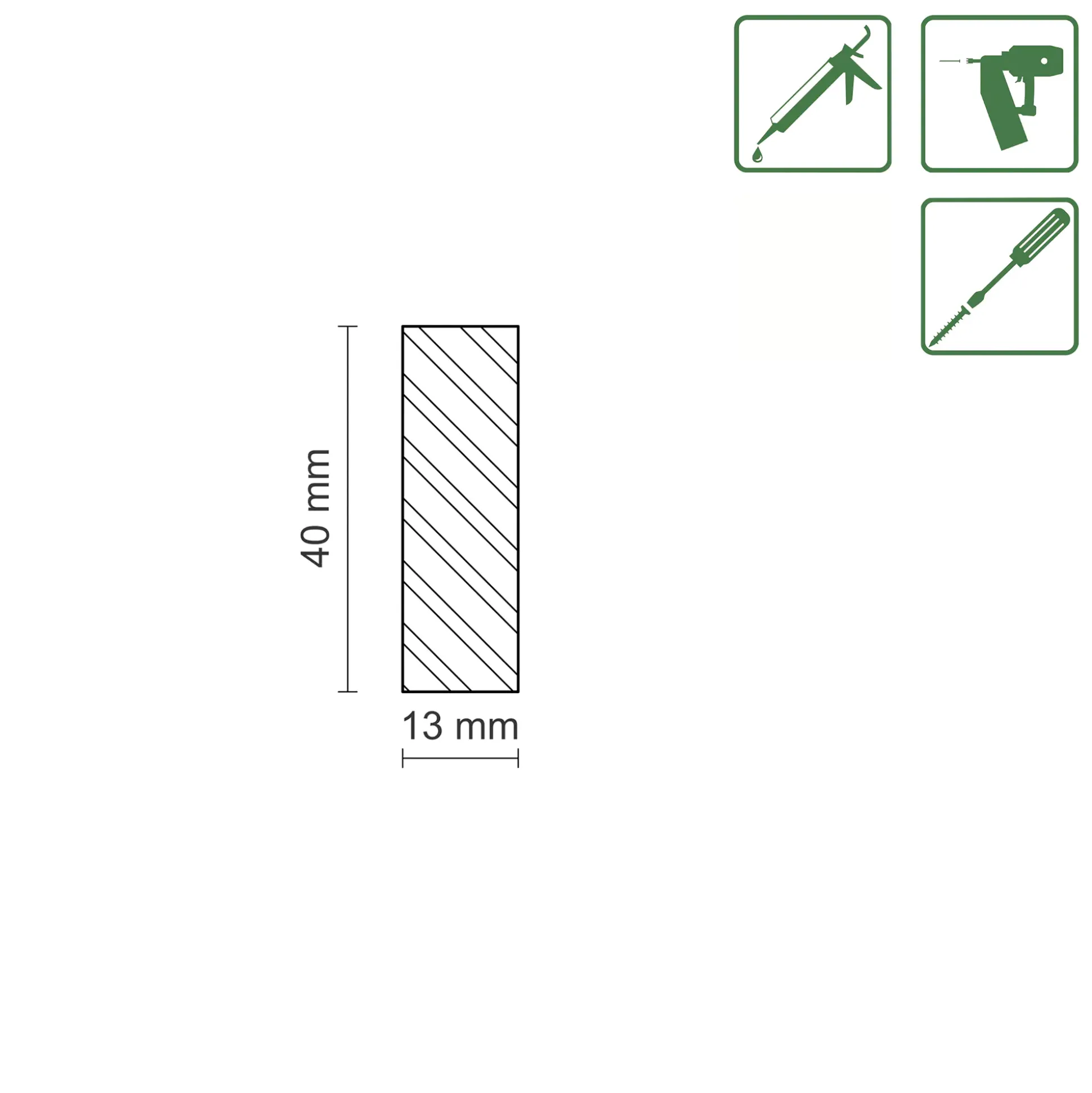 FN Neuhofer Flachleiste 240 cm 40 x 13 mm Fichte/Kiefer