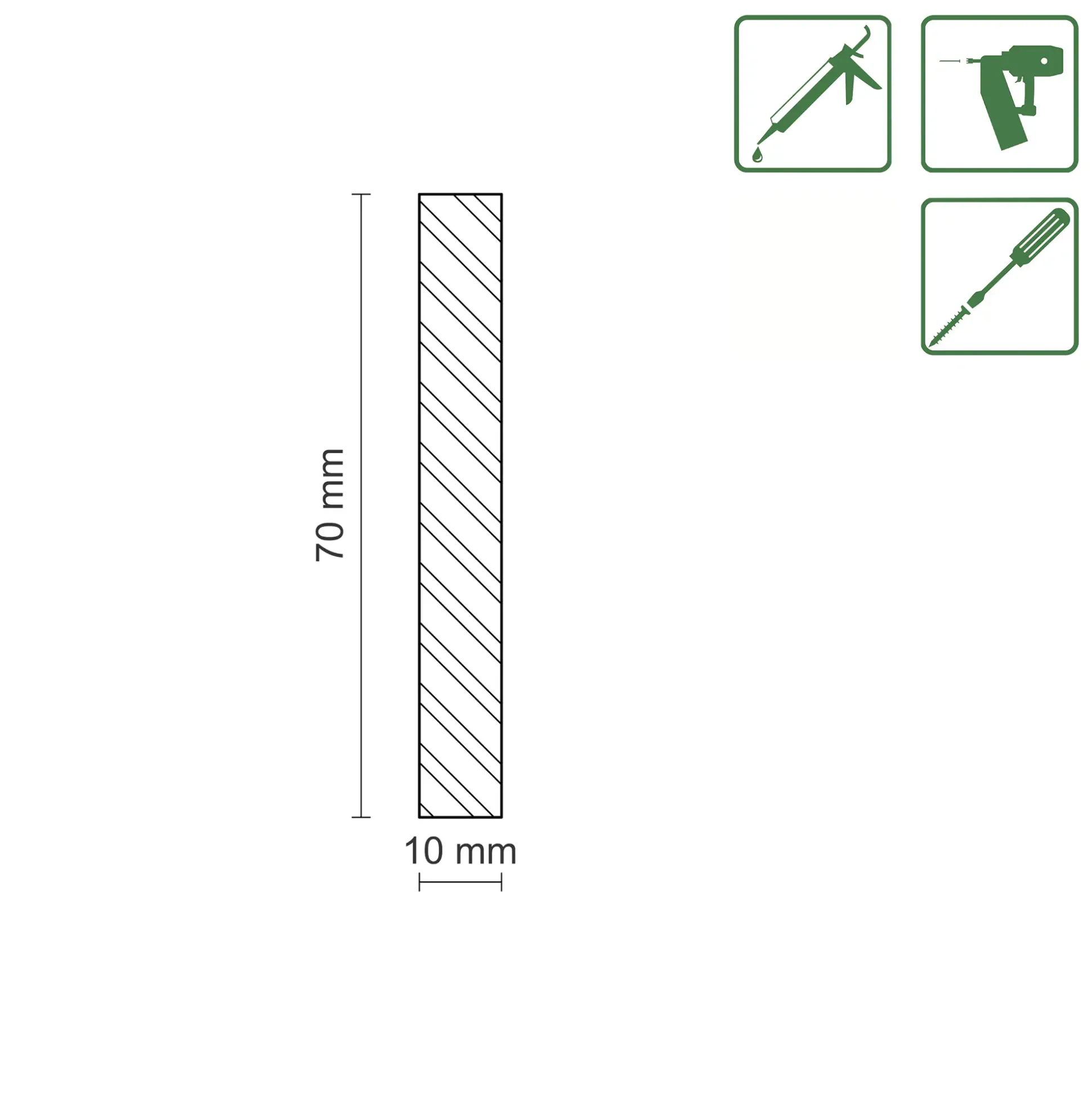 FN Neuhofer Flachleiste 240 cm 70 x 10 mm Fichte/Kiefer