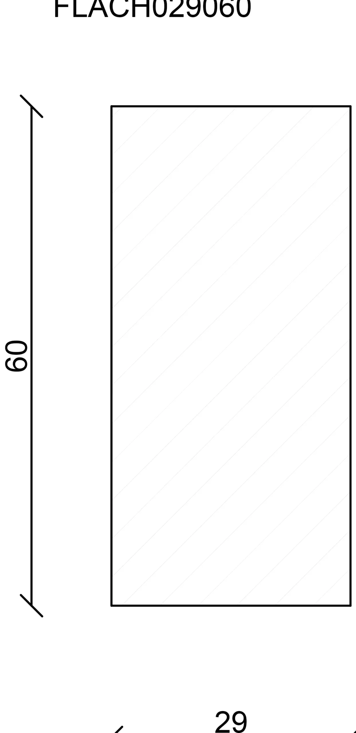 FN Neuhofer Flachleiste 95 cm 60 x 29 mm Buche