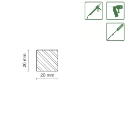 FN Neuhofer Flachleiste 210 cm 20 x 20 mm Buche