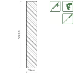 FN Neuhofer Flachleiste 100 cm 120 x 19 mm Fichte/Kiefer