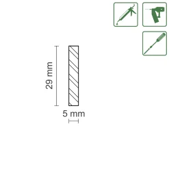 FN Neuhofer Flachleiste 240 cm 29 x 5 mm Fichte/Kiefer