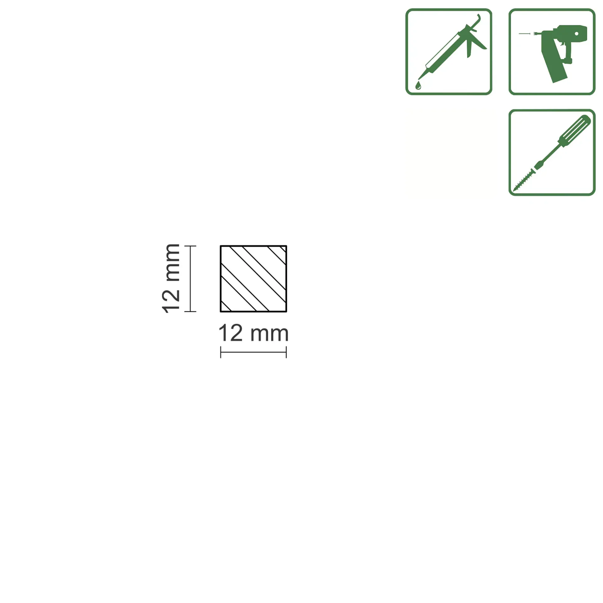 FN Neuhofer Flachleiste 100 cm 12 x 12 mm Fichte/Kiefer