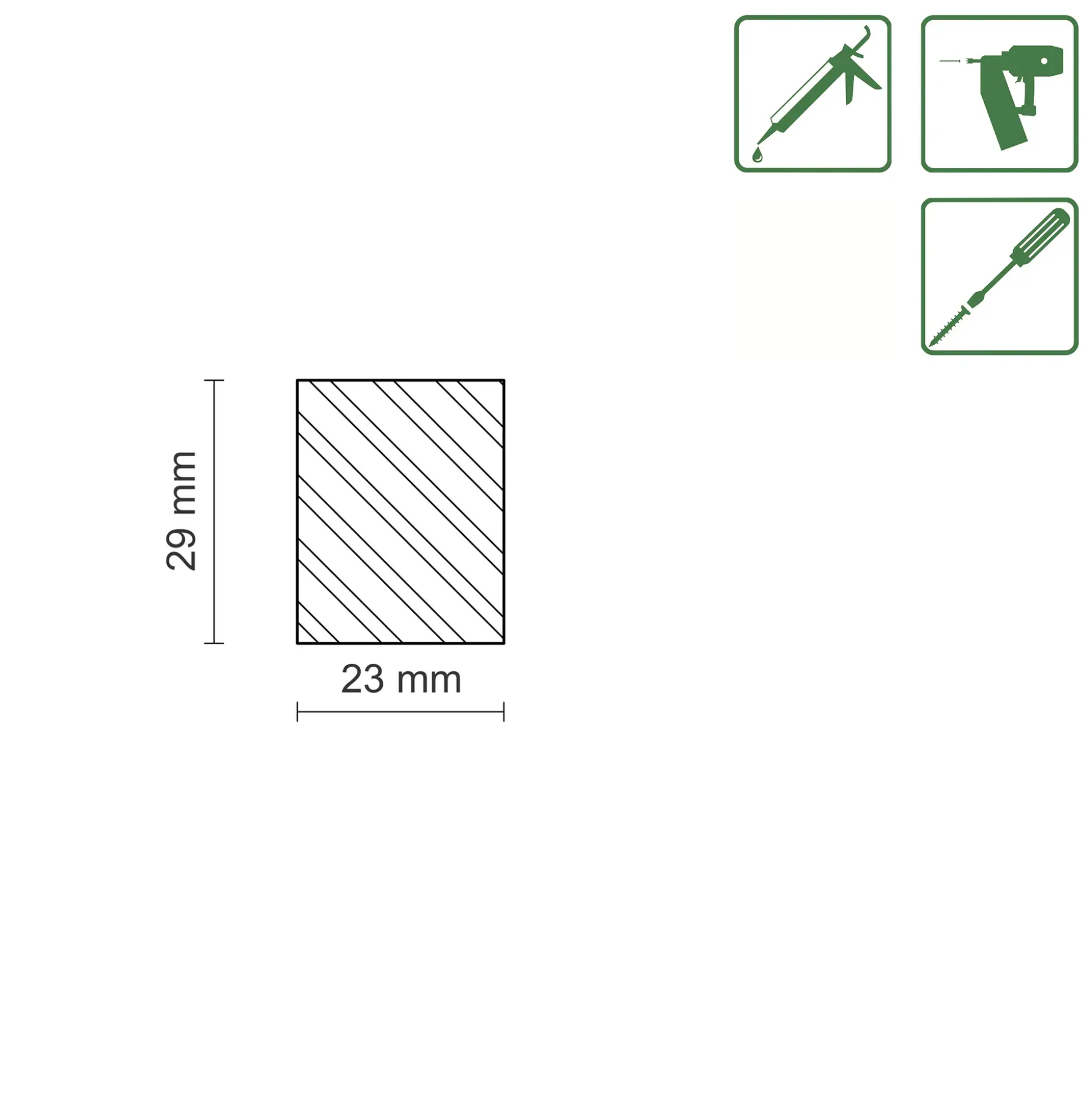 FN Neuhofer Flachleiste 100 cm 29 x 23 mm Fichte/Kiefer