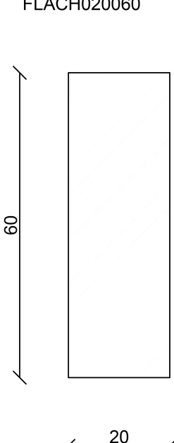 FN Neuhofer Flachleiste 95 cm 60 x 20 mm Buche
