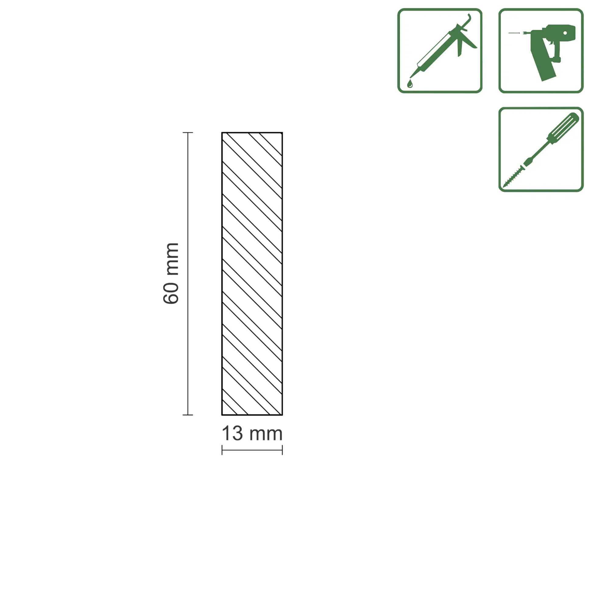 FN Neuhofer Flachleiste 240 cm 60 x 13 mm Fichte/Kiefer