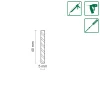 FN Neuhofer Flachleiste 95 cm 40 x 5 mm Buche