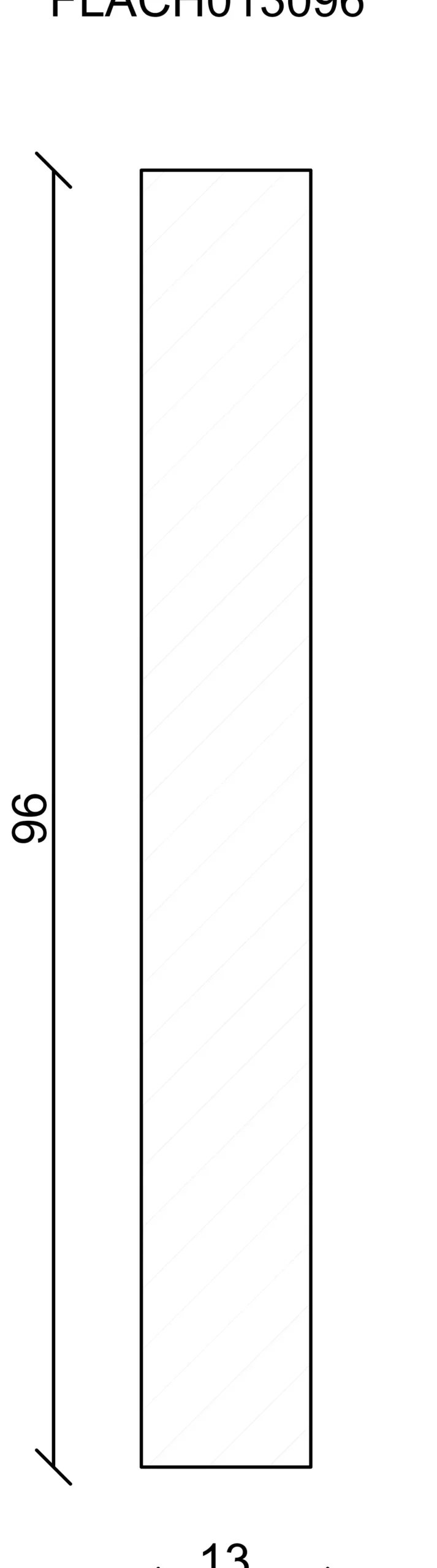 FN Neuhofer Flachleiste 100 cm 96 x 13 mm Fichte/Kiefer