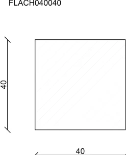 FN Neuhofer Flachleiste 100 cm 40 x 40 mm Fichte/Kiefer