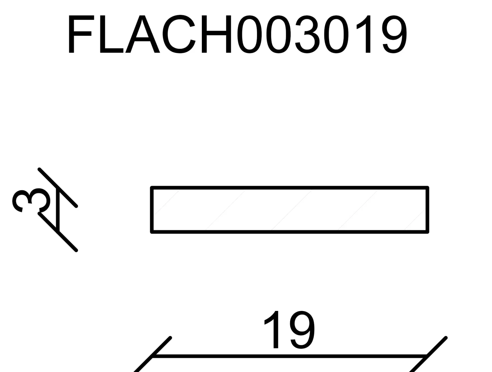 FN Neuhofer Flachleiste 95 cm 19 x 3 mm Buche