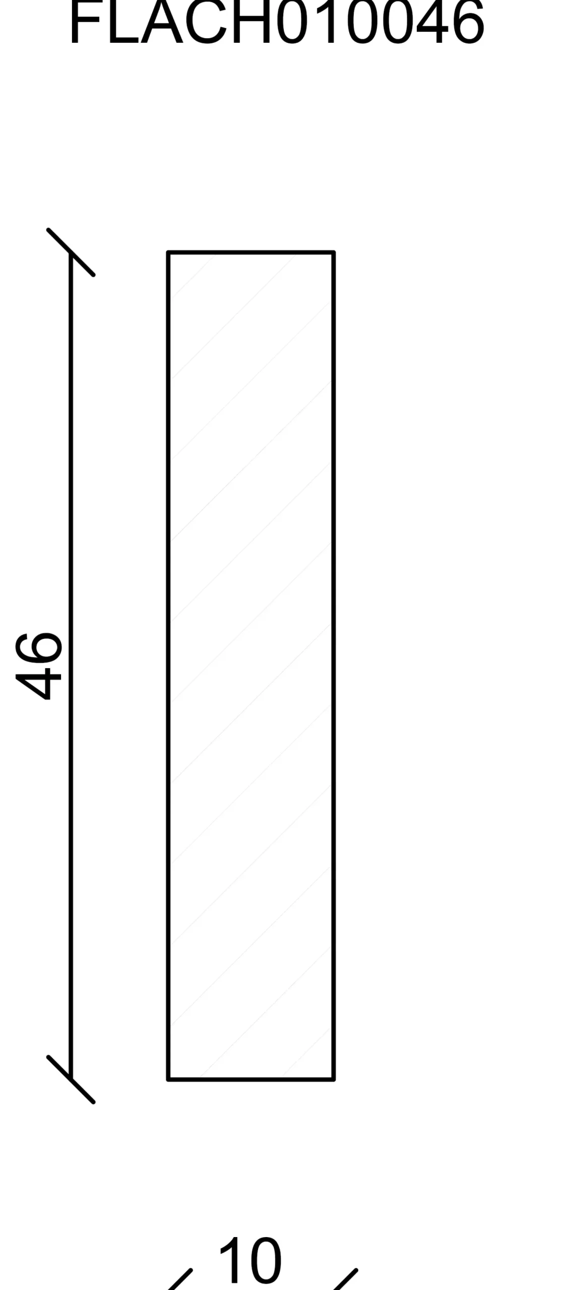 FN Neuhofer Flachleiste 100 cm 46 x 10 mm Fichte/Kiefer