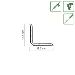 FN Neuhofer Fußleiste 1500 cm 50 x 15 mm schwarz