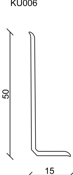 FN Neuhofer Fußleiste 1500 cm 50 x 15 mm schwarz