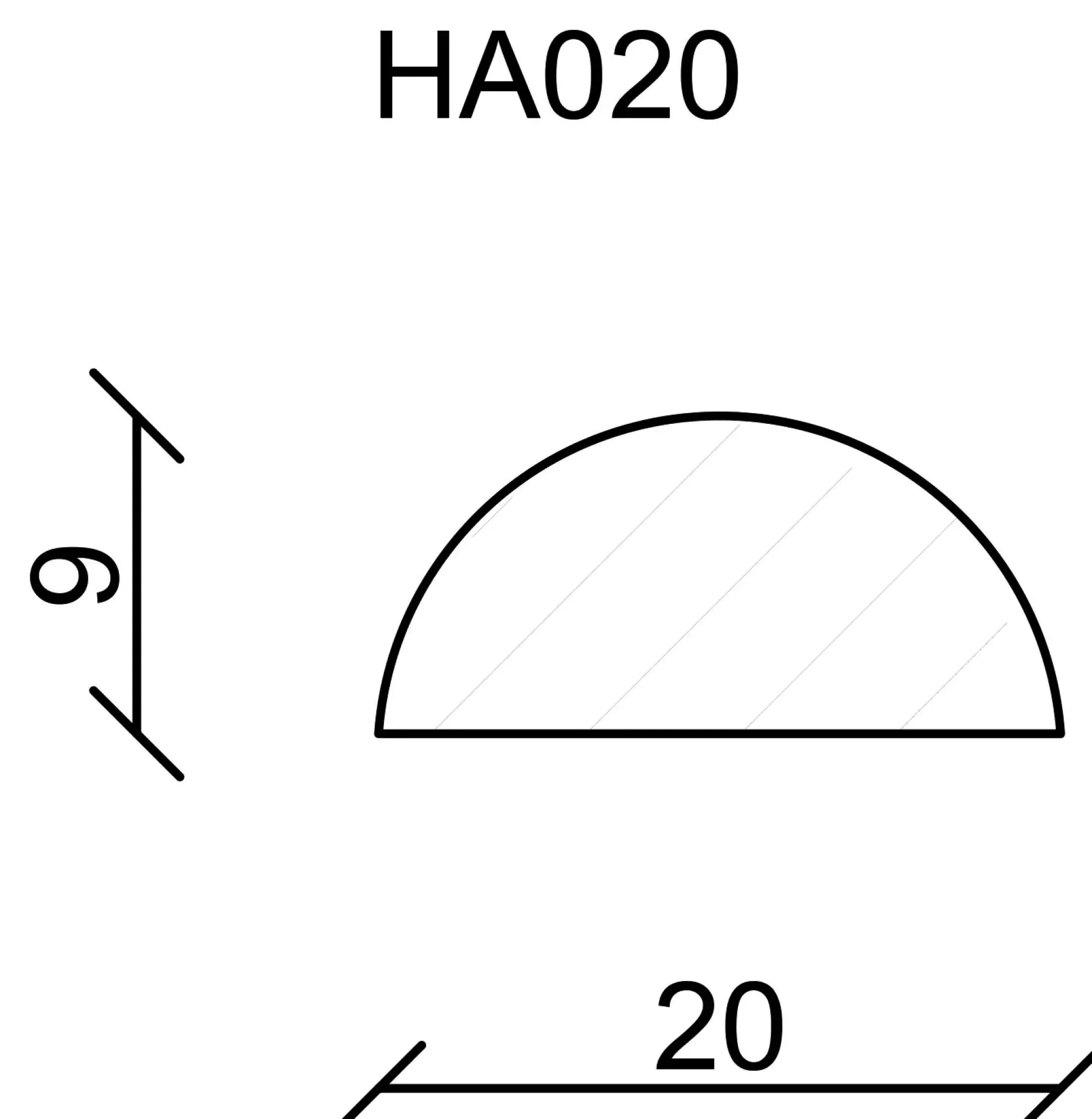 FN Neuhofer Halbrundstab 100 cm 20 x 10 mm Fichte/Kiefer