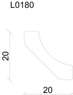 FN Neuhofer Hohlkehlleiste 240 cm 20 x 20 mm Fichte/Kiefer