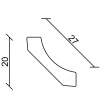 FN Neuhofer Hohlkehlleiste 240 cm 20 x 20 mm Fichte/Kiefer