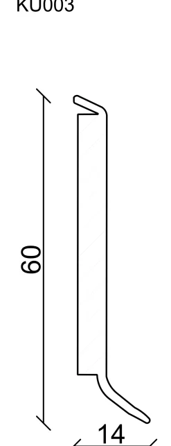 FN Neuhofer Kernsockelleiste 250 cm 60 x 14 mm weiß
