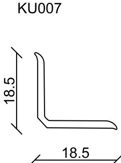 FN Neuhofer Knickwinkelleiste 500 cm 18,5 x 18,5 mm Eiche