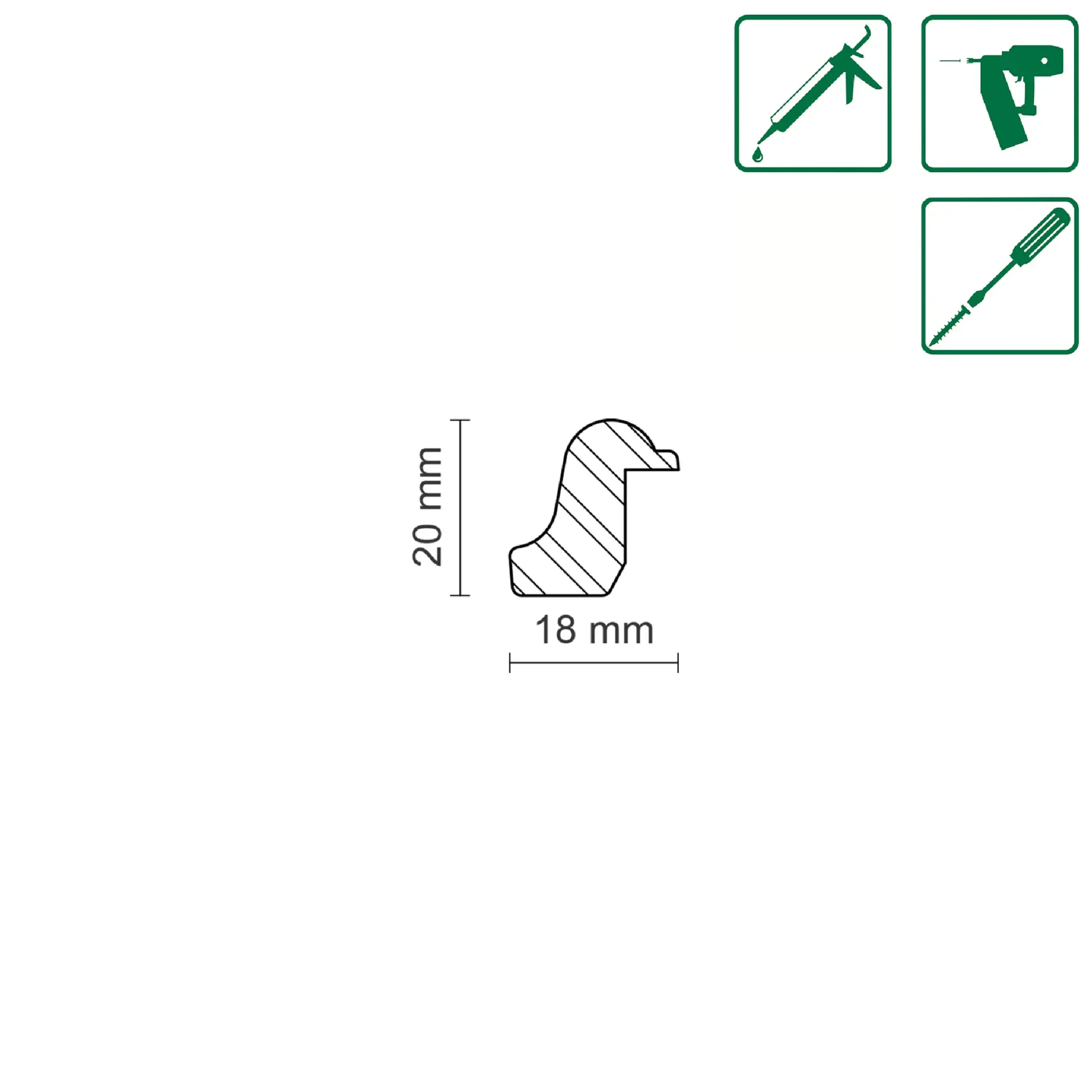 FN Neuhofer Profilleiste SF289 2400 x 18 x 20 mm Fichte/Kiefer