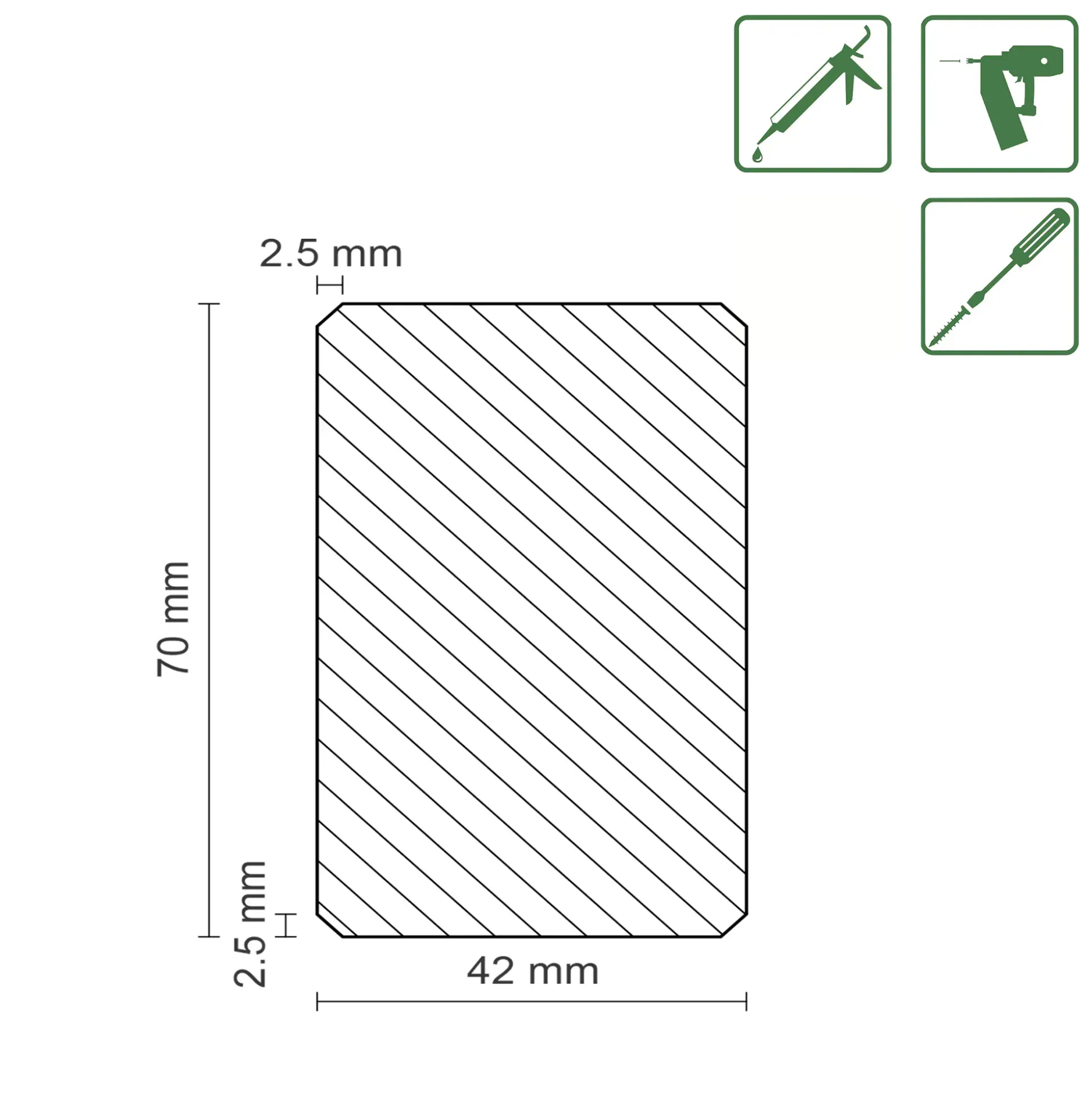 FN Neuhofer Rahmen Wood Pro 240 cm 70 x 42 mm Fichte