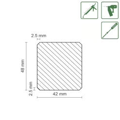 FN Neuhofer Rahmen Wood Pro 240 cm 48 x 42 mm Fichte
