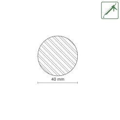 FN Neuhofer Rundstab 100 cm 40 x 40 mm Fichte/Kiefer