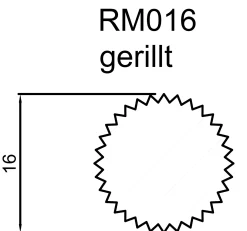 FN Neuhofer Rundstab gerillt 100 cm 16 x 16 mm Buche