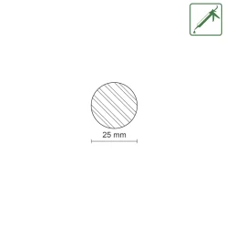 FN Neuhofer Rundstab glatt 190 cm 25 x 25 mm