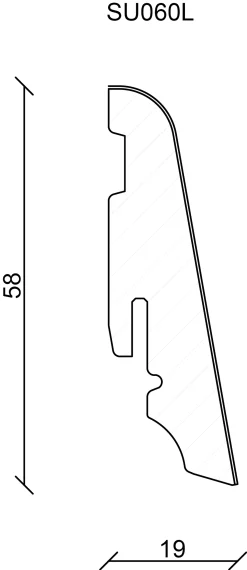 FN Neuhofer Sockelleiste gerundet 250 cm 58 x 19 mm Fichte oder Kiefer