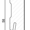 FN Neuhofer Sockelleiste Eckig 250 cm 58 x 16 mm Fichte oder Kiefer