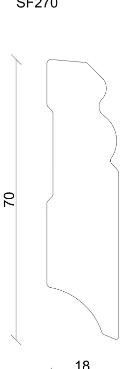 FN Neuhofer Sockelleiste SF270/S0703 240 cm 70 x 18 mm Fichte/Kiefer