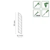 FN Neuhofer Sockelleiste 240 cm 50 x 8 mm Buche