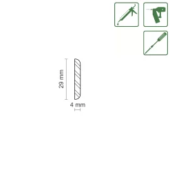 FN Neuhofer Tapetenleiste 2400 x 4 x 29 mm