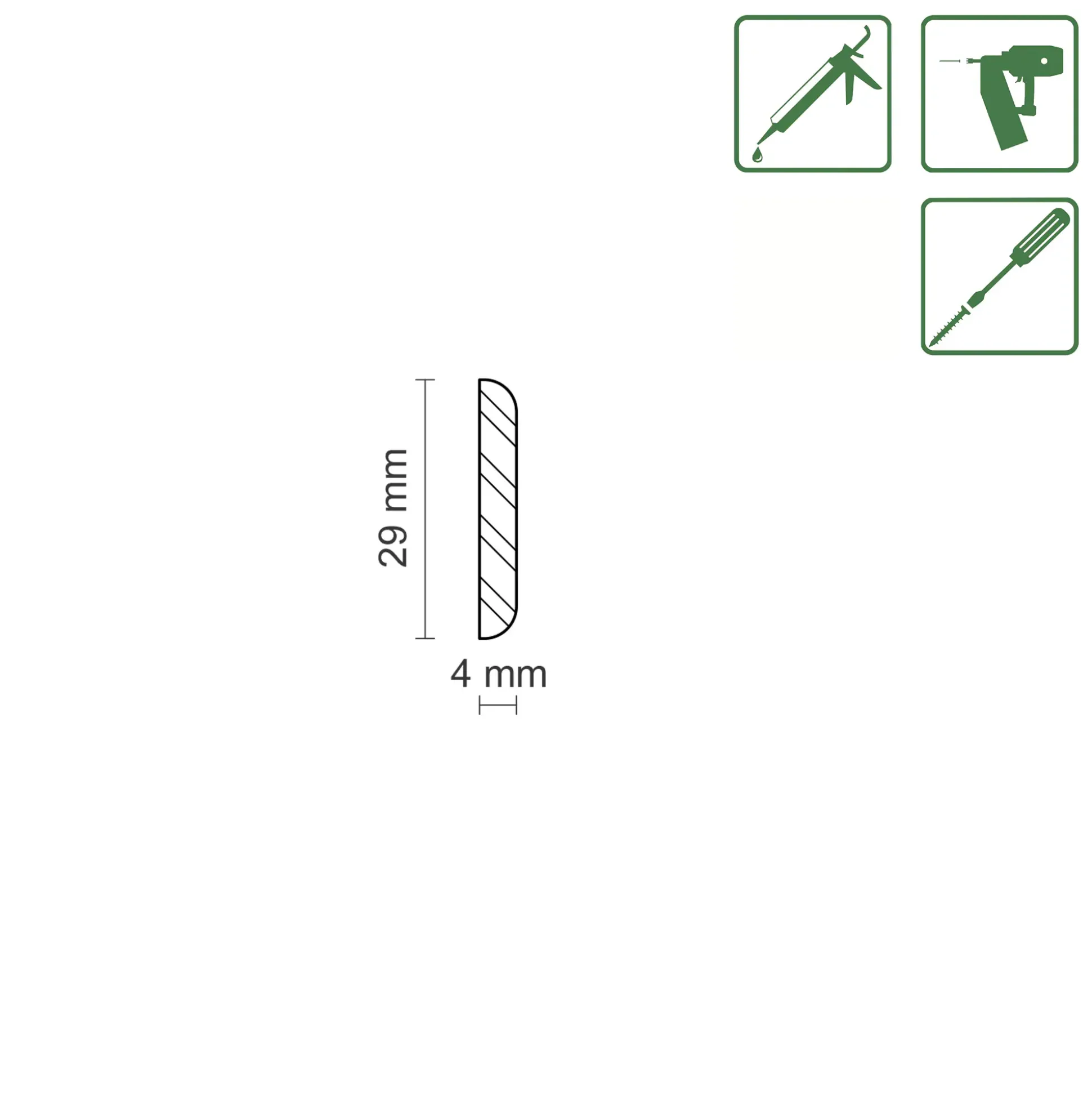 FN Neuhofer Tapetenleiste 2400 x 4 x 29 mm