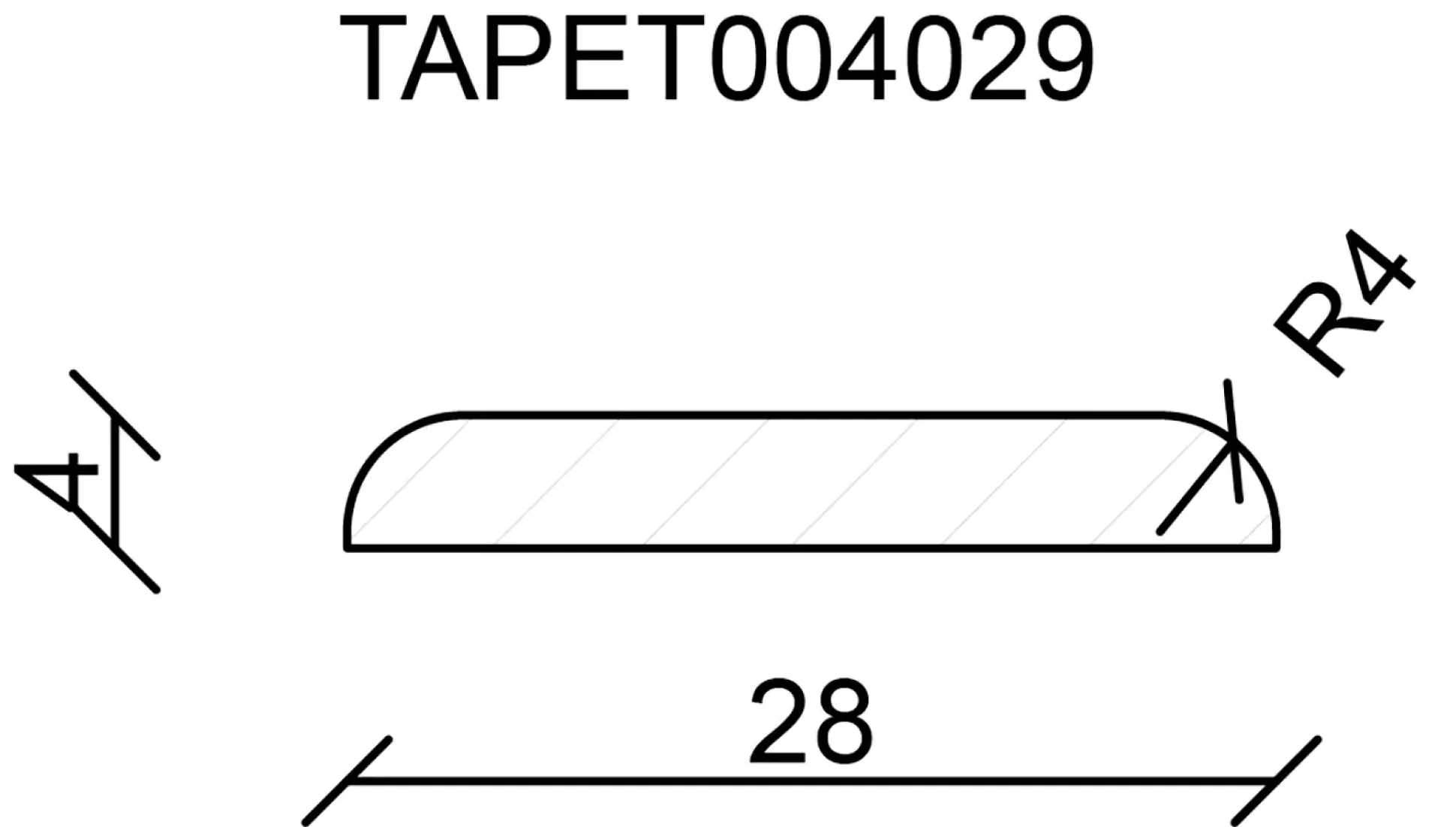 FN Neuhofer Tapetenleiste 2400 x 4 x 29 mm
