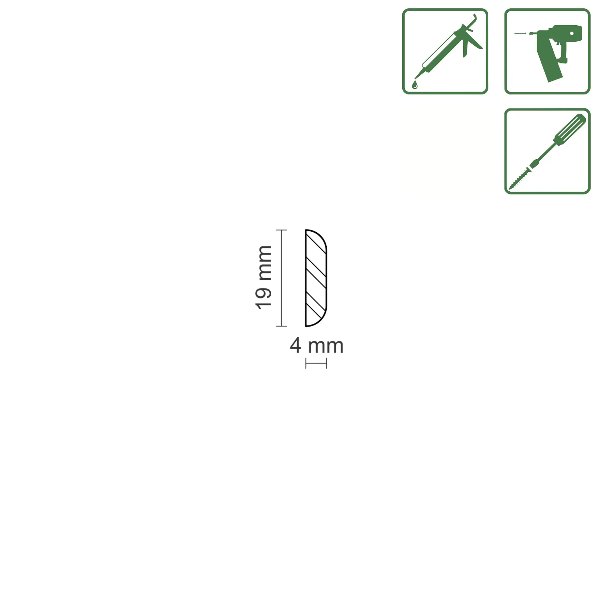 FN Neuhofer Tapetenleiste 100 cm 19 x 4 mm Fichte oder Kiefer