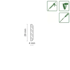 FN Neuhofer Tapetenleiste 100 cm 29 x 4 mm Fichte oder Kiefer