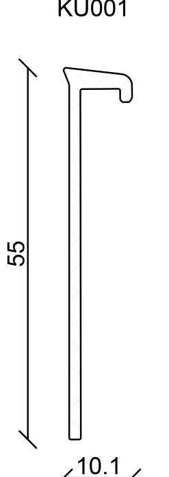 FN Neuhofer Teppicheinschubleiste 250 cm, 55 x 10 mm, weiß