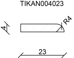 FN Neuhofer Tischkantleiste 2400 x 4 x 23 mm