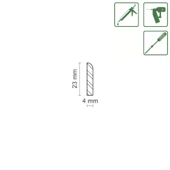 FN Neuhofer Tischkantleiste 2400 x 4 x 23 mm