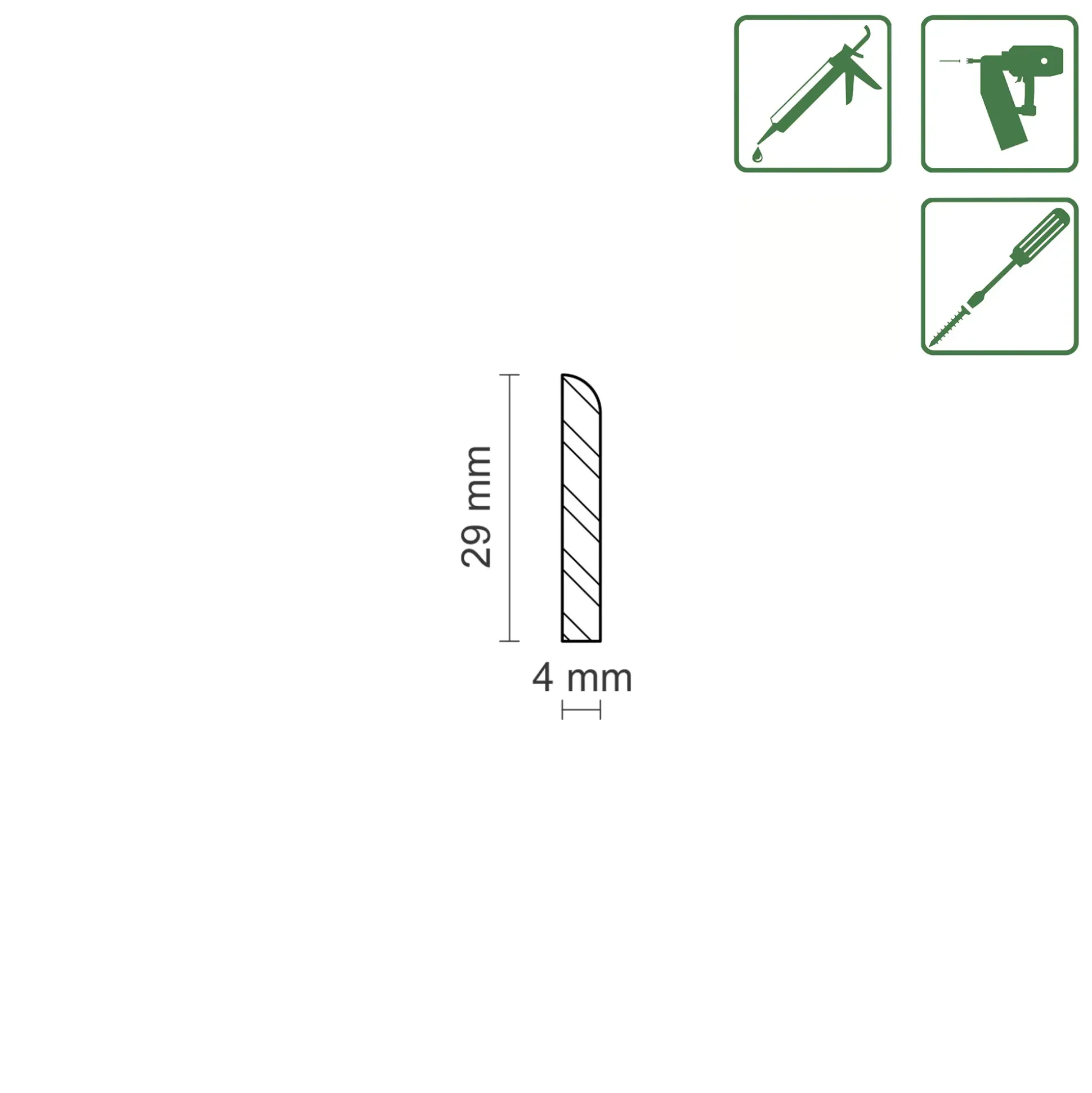 FN Neuhofer Tischkantleiste 2400 x 4 x 29 mm