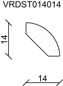 FN Neuhofer Viertelrundstab 240 cm 14 x 14 mm