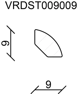 FN Neuhofer Viertelrundstab 100 cm 9 x 9 mm Fichte/Kiefer