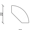 FN Neuhofer Viertelrundstab 240 cm 22 x 22 mm