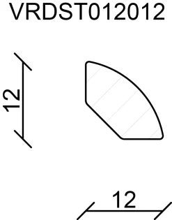 FN Neuhofer Viertelrundstab 240 cm 12 x 12 mm