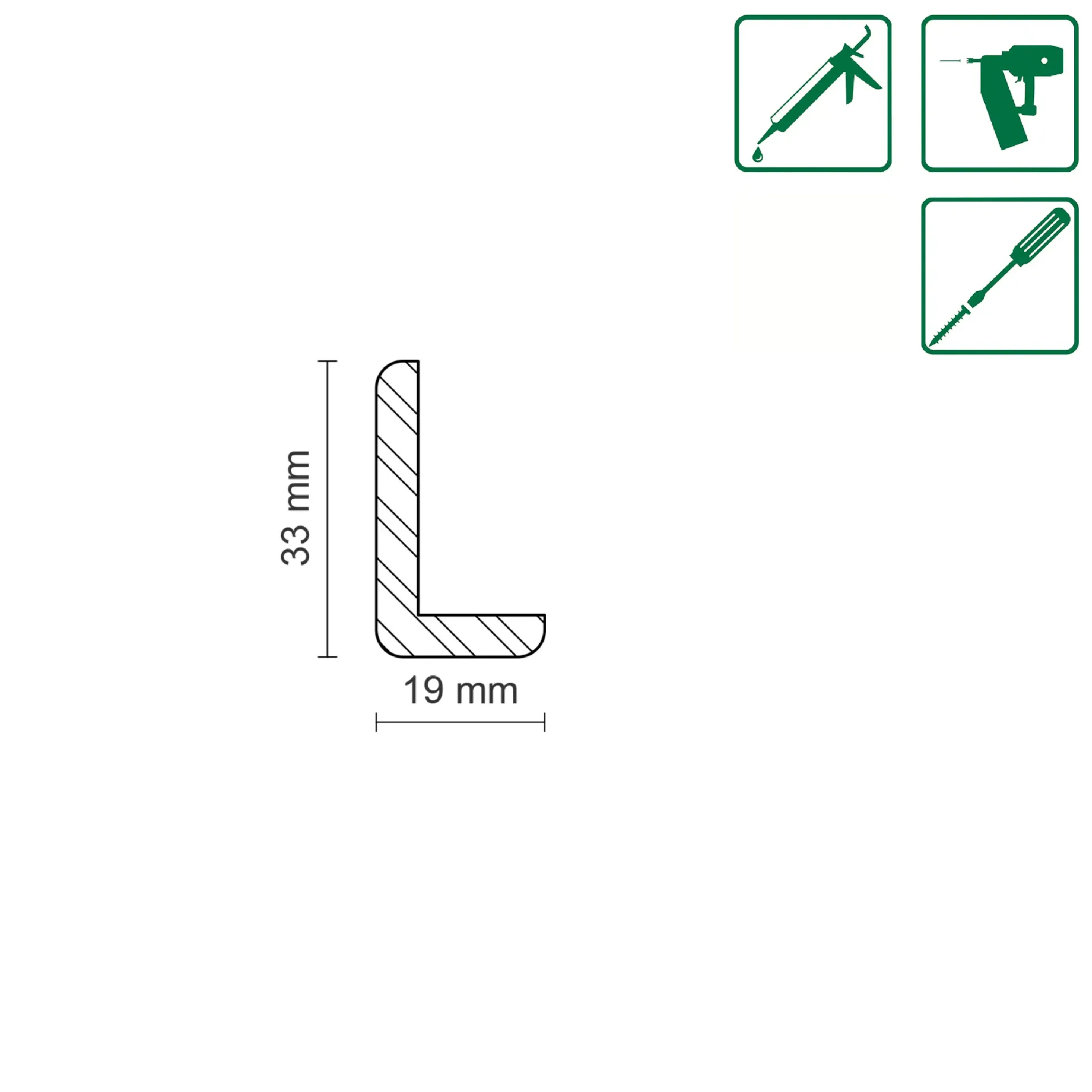 FN Neuhofer Winkelleiste 240 cm 33 x 19 mm Fichte oder Kiefer