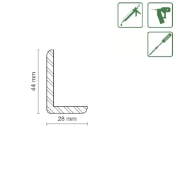 FN Neuhofer Winkelleiste 100 cm 44 x 28 mm Fichte/Kiefer